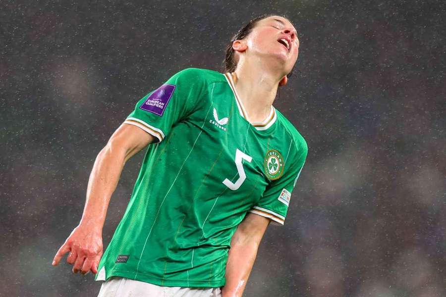 Niamh Fahey reacts to a missed chance
