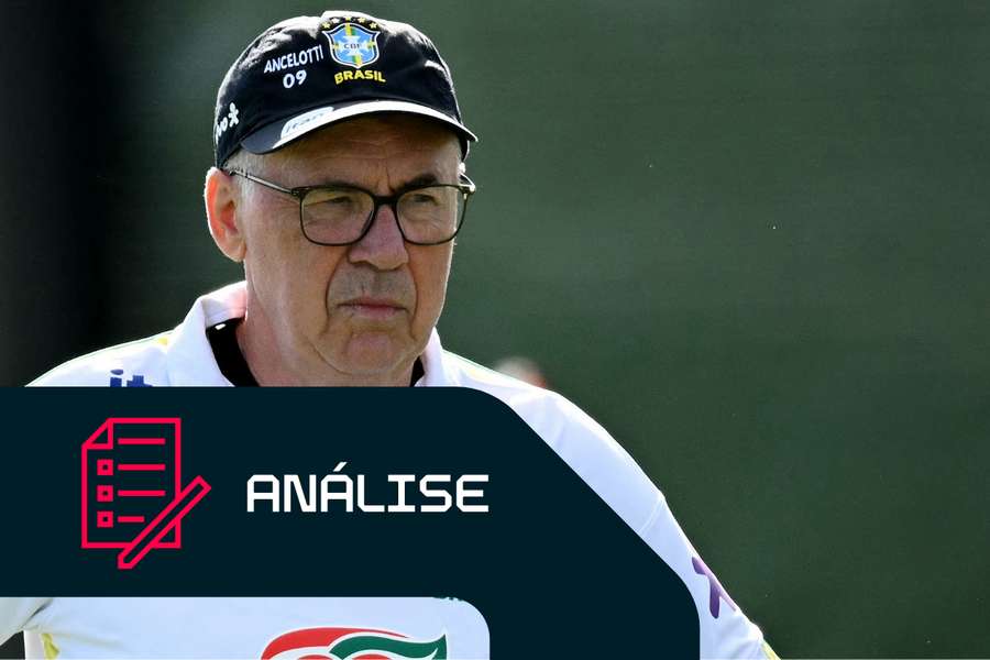 Carlos Ancelotti observa o treino do Brasil Carlos Ancelotti observa o treino do Brasil