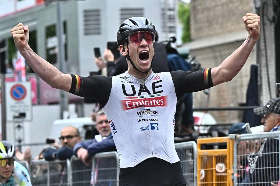 Ackermann won dit jaar een rit in de Giro