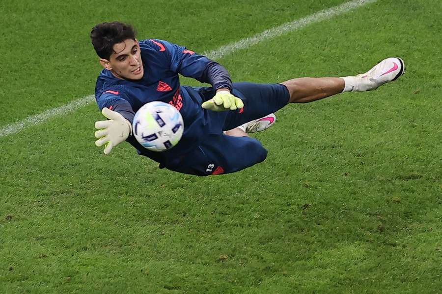 Morocco keeper Bono in action for Sevilla