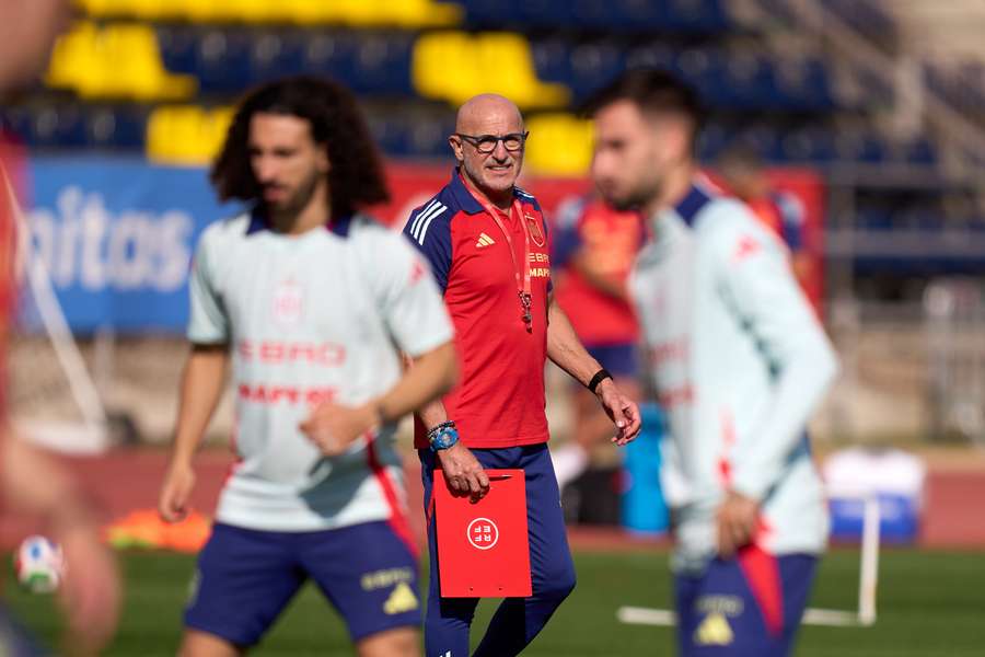 De la Fuente, durante un entrenamiento 
