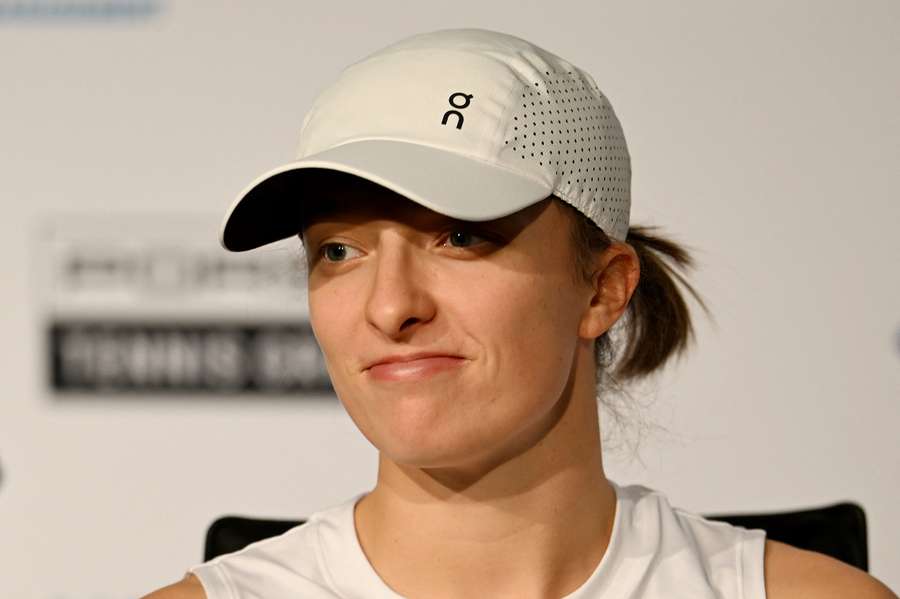 Swiatek in a press conference ahead of her title defence