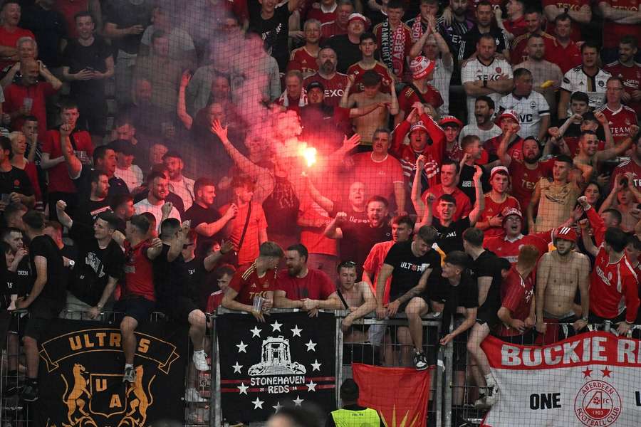 Fanii echipei scoțiene Aberdeen