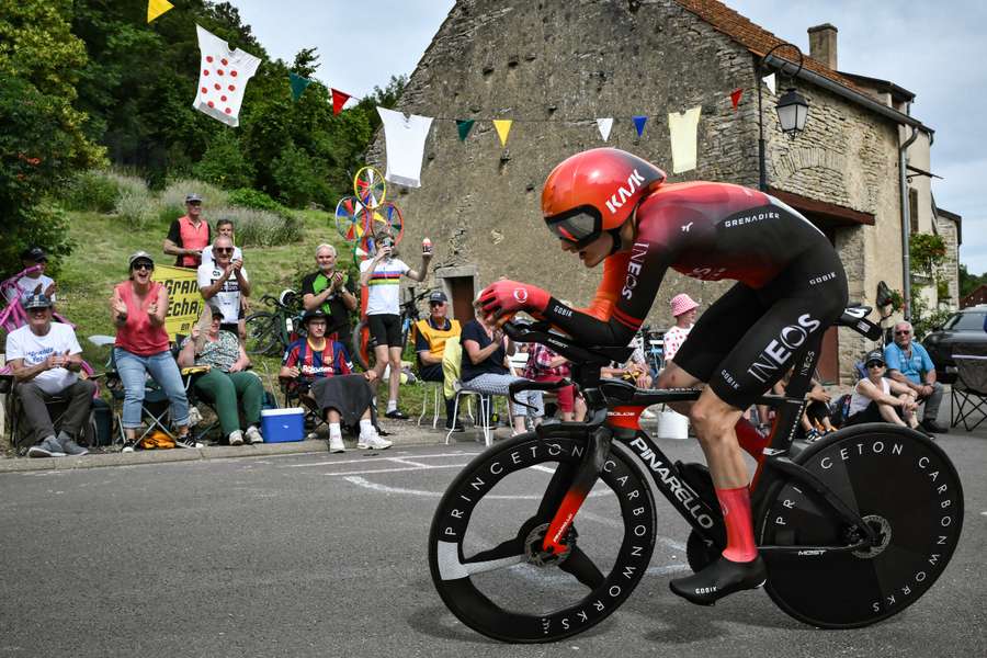 Carlos Rodríguez durante el presente Tour