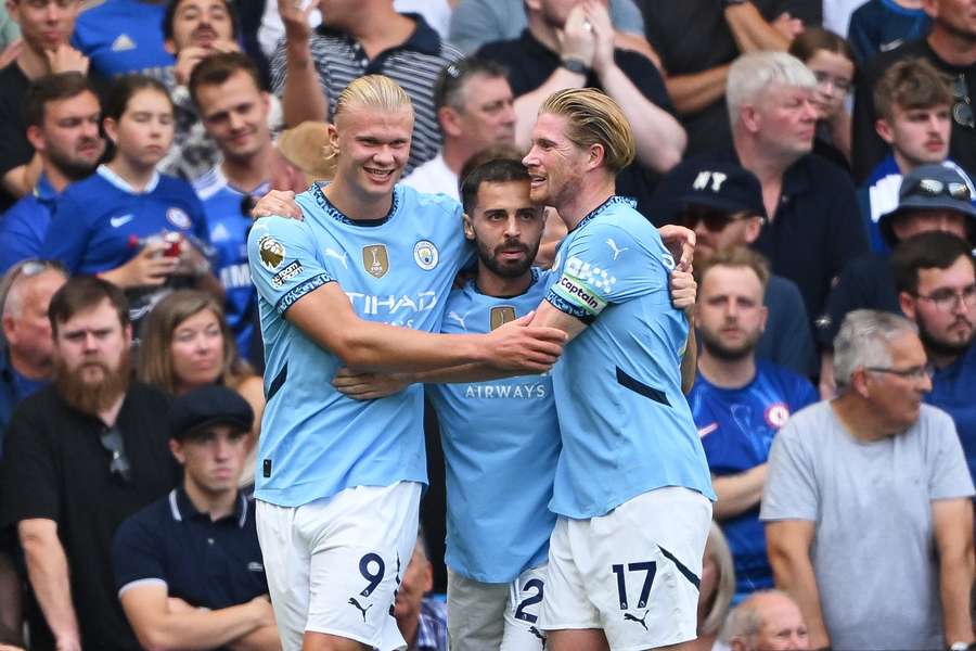 Bernardo Silva fez a assistência para o golo de Haaland