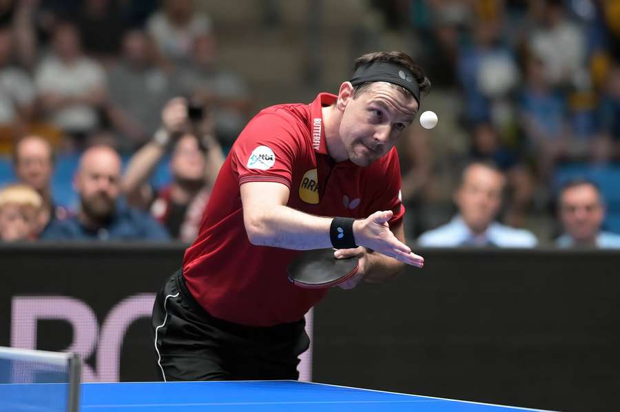 Timo Boll im Play-off-Finale der Bundesliga in Frankfurt