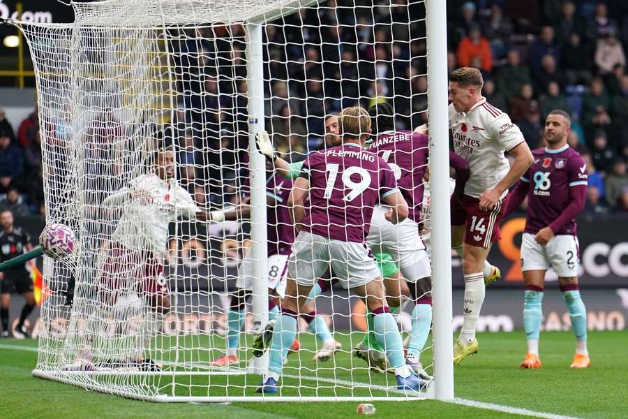 Arsenal’s Viktor Gyokeres scores Arsenal's opener against Burnley on Saturday