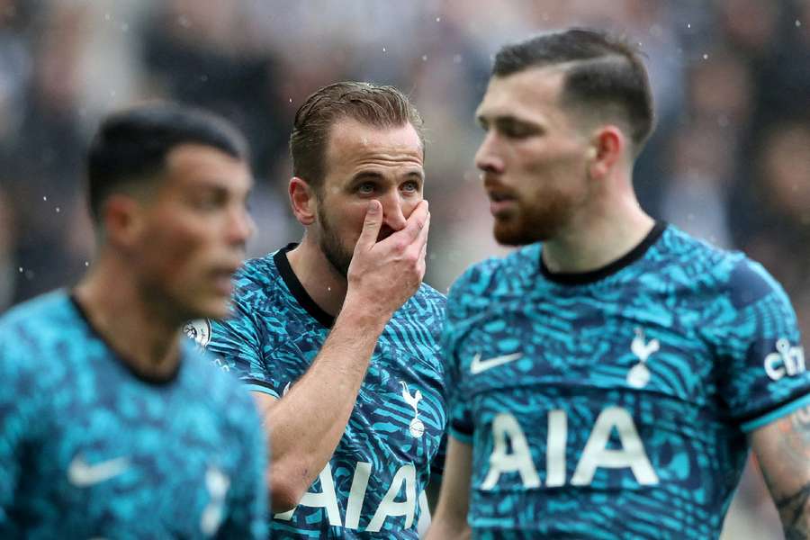 Tottenham Hotspur's Harry Kane during the loss to Newcastle