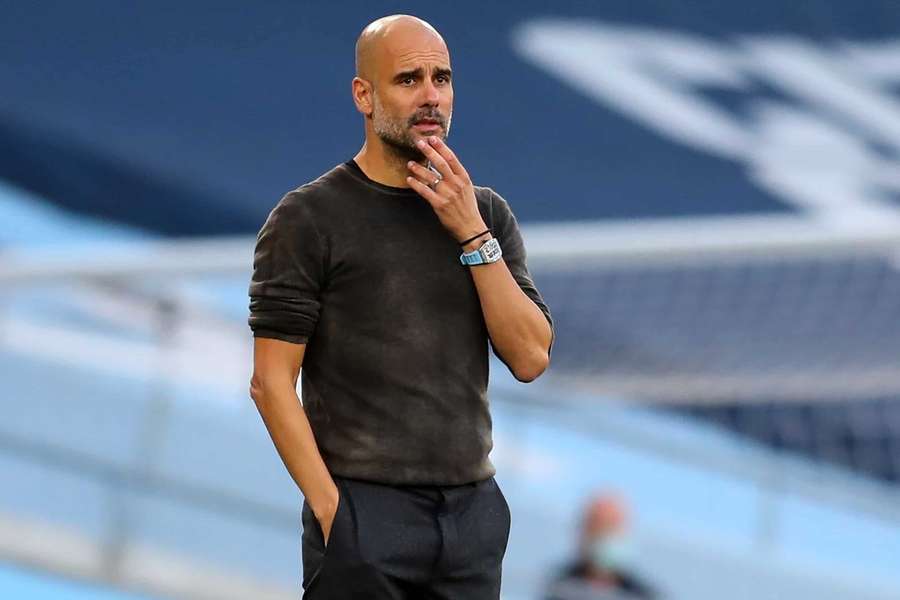 Pep Guardiola, treinador do Manchester City