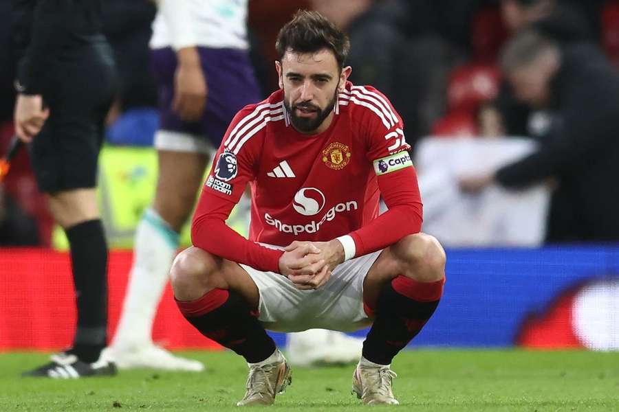 Bruno Fernandes, jugador del United, tras la derrota ante el Bournemouth