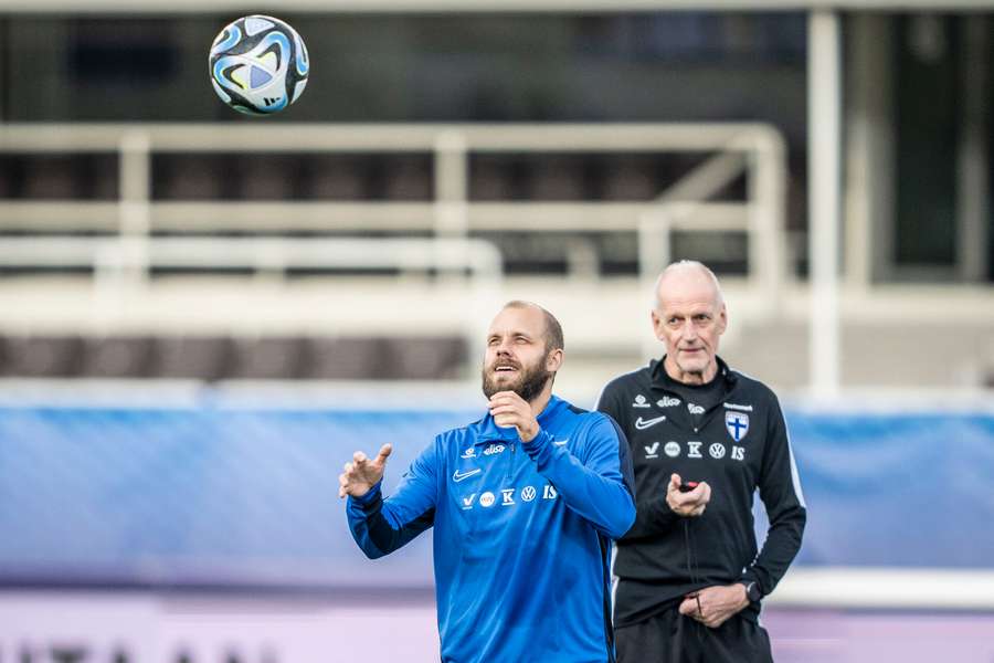 Pukki til træning på det olympiske stadion i Helsinki