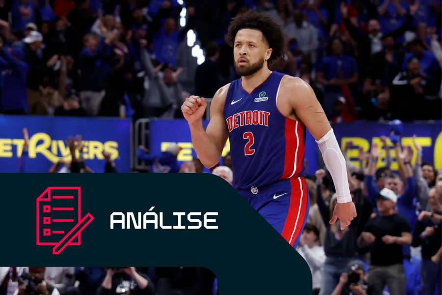 Cade Cunningham durante um jogo dos playoffs Cade Cunningham durante um jogo dos playoffs
