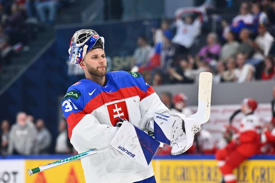 Samuel Hlavaj v zápase s Dánskom. Samuel Hlavaj v zápase s Dánskom.