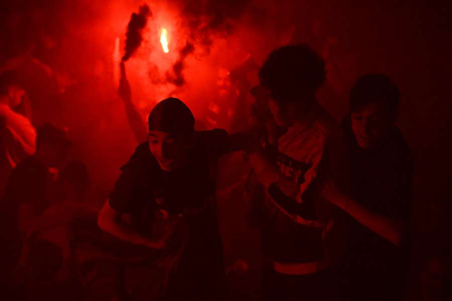 Napoli fans celebrate