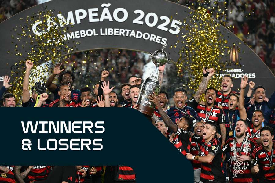 Flamengo celebrating their title Flamengo celebrating their title