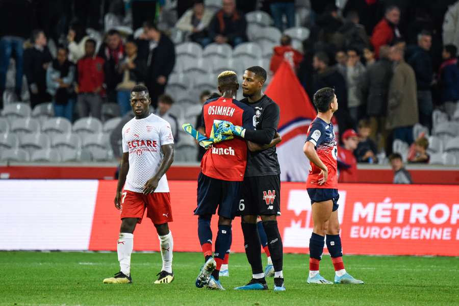 Osimhen and Maignan while they played together at Lille