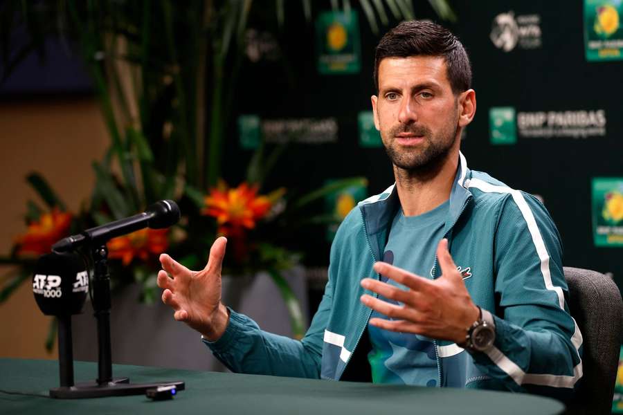 Novak Djokovic, conferință de presă la Indian Wells