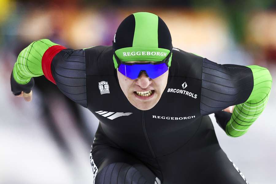 Stefan Westenbroek in actie op het NK Sprint, afgelopen december