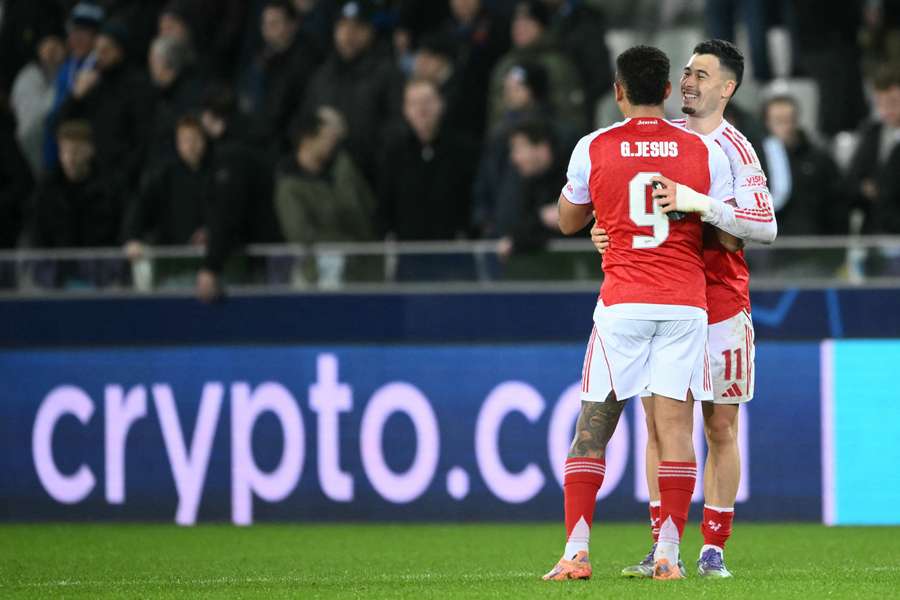 Gabriel Jesus e Martinelli em Club Brugge 0x3 Arsenal Gabriel Jesus e Martinelli em Club Brugge 0x3 Arsenal