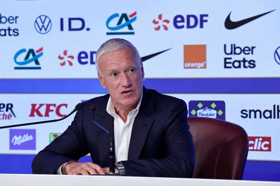 Deschamps devant la presse ce jeudi.