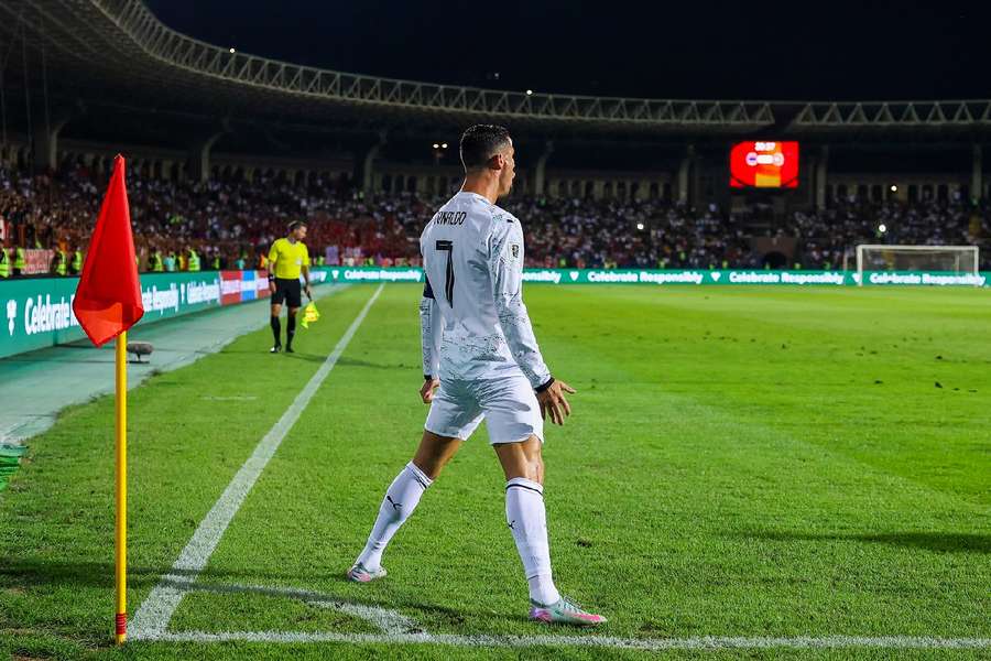 Ronaldo with his trademark celebration