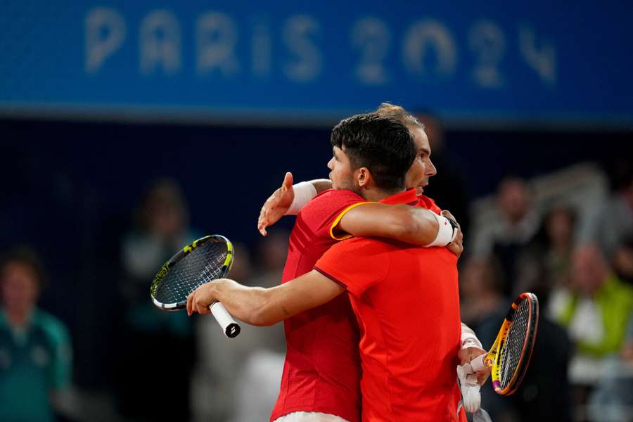 Nadal and Alcaraz celebrate victory together