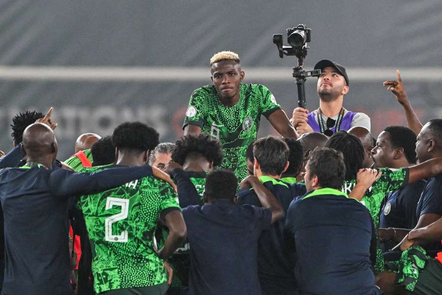 Nigeria celebrate reaching the final