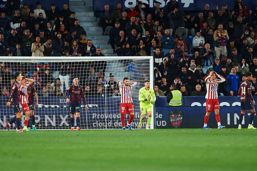 Alex Baena after missing a chance