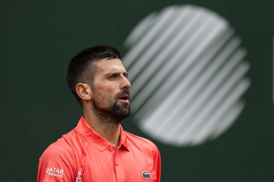 Novak Djokovic in action at the Geneva Open.
