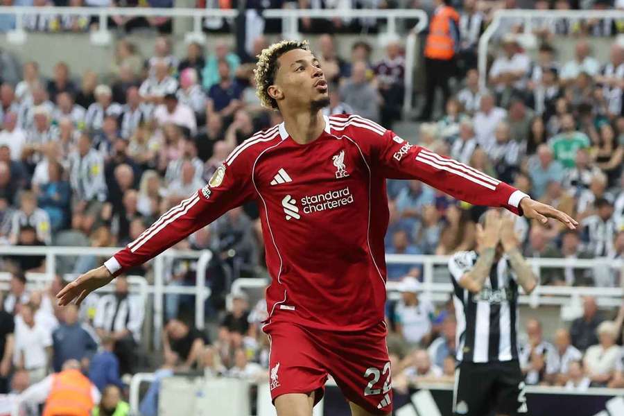 Hugo Ekitike celebrates scoring against Newcastle on Monday Hugo Ekitike celebrates scoring against Newcastle on Monday