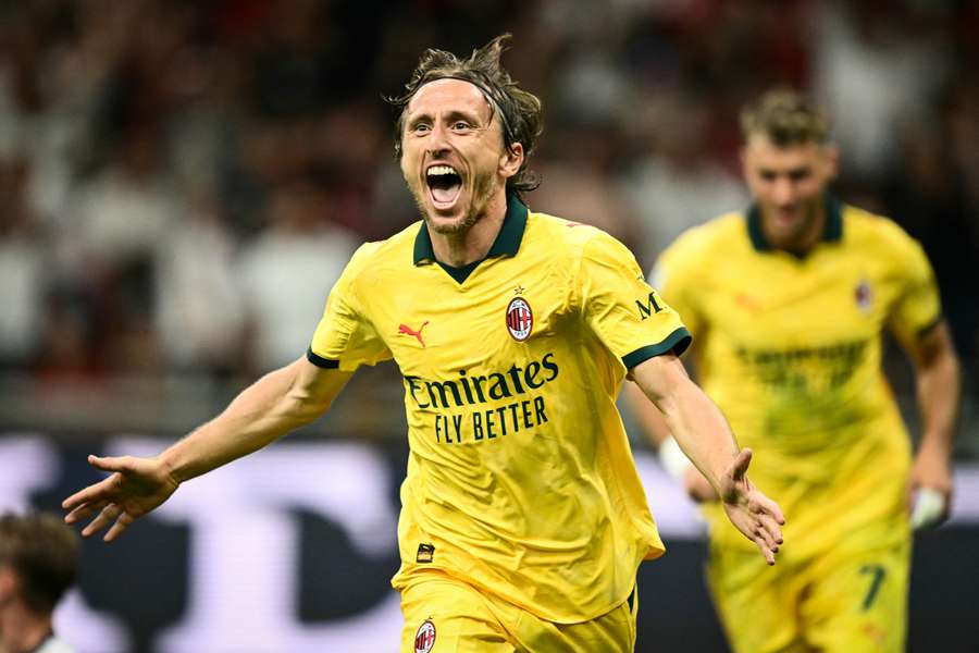 La alegría de Modric tras el gol