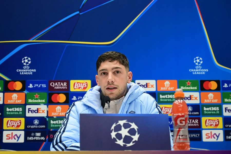 Fede Valverde, en la rueda de prensa previa al partido ante la Atalanta