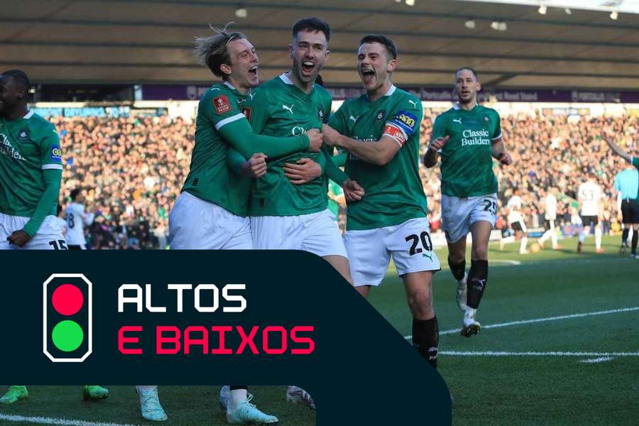 A festa dos jogadores do Plymouth
