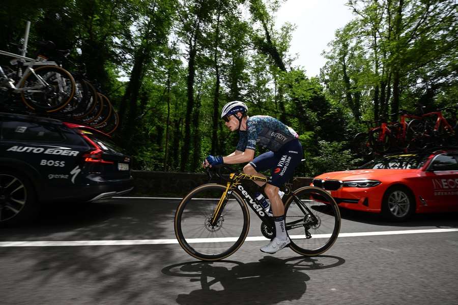 Jonas Vingegaard bei der ersten Etappe der Tour de France 2024.