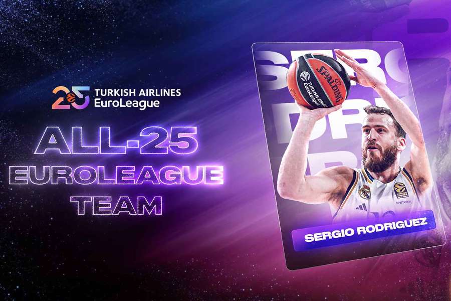 Sergio Rodríguez, uno de los 25 mejores jugadores de la Euroliga en el primer cuarto de lo que llevamos de siglo