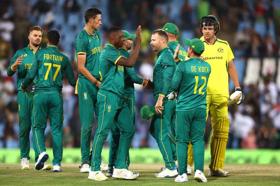 A equipa de críquete da África do Sul está na Índia para o Campeonato do Mundo