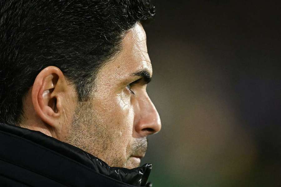 Mikel Arteta lors de la rencontre face à Brentford.