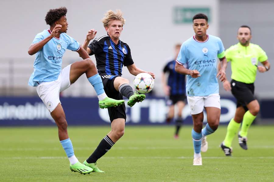 Thomas Jorgensen (in action against Manchester City) is one of the big FCK-talents, now playing for Viborg FF Thomas Jorgensen (in action against Manchester City) is one of the big FCK-talents, now playing for Viborg FF
