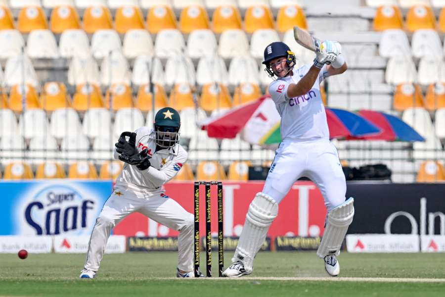 Root (R) in action for England