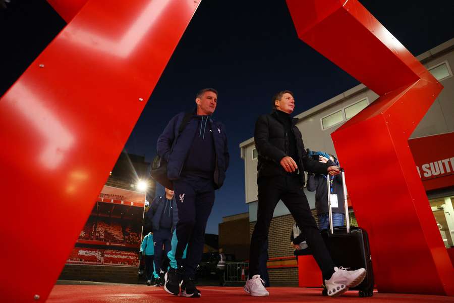 Glasner arrives before the match