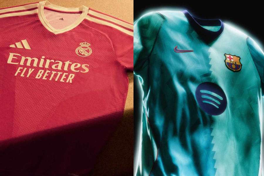 Las terceras equipaciones del Real Madrid y del Barcelona