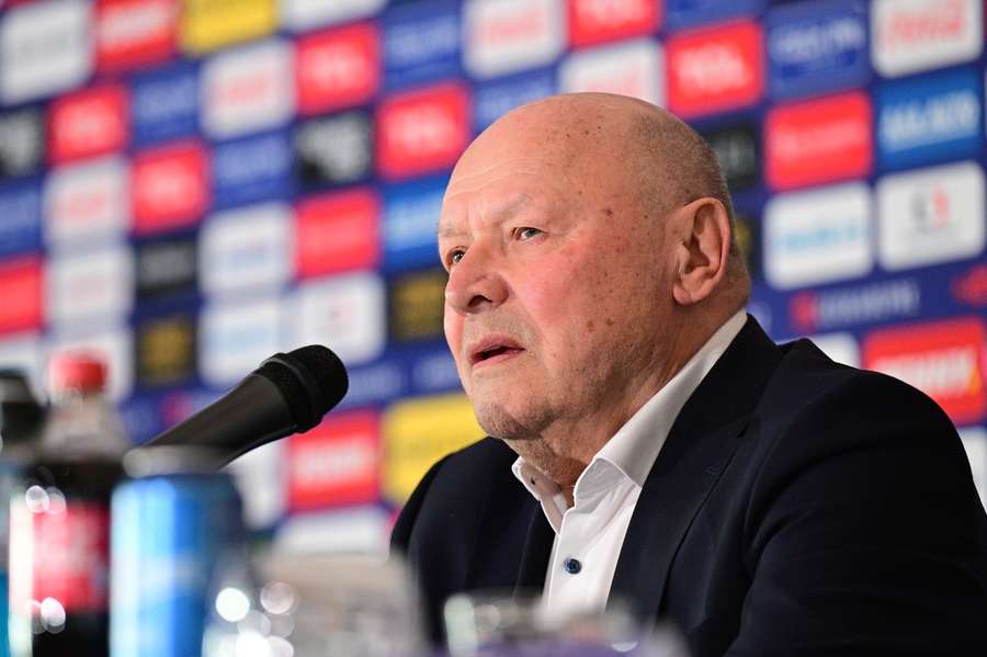 Reprezentační trenér Miroslav Koubek.