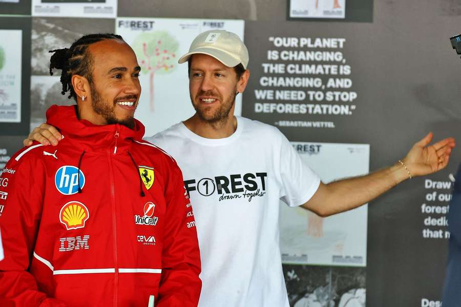 Hamilton und Vettel in Sao Paulo 2025