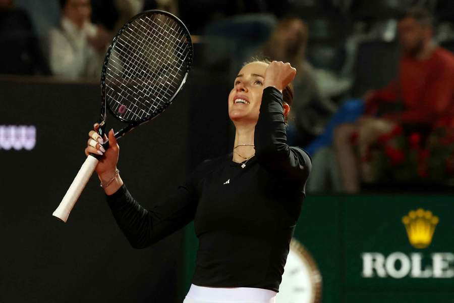Svitolina celebrates her victory