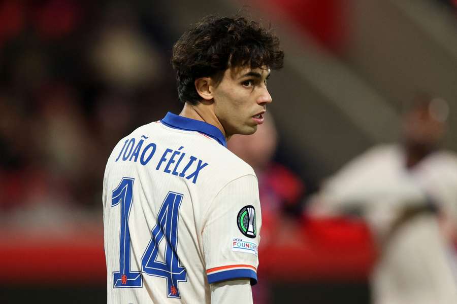 Joao Felix in azione con la maglia del Chelsea