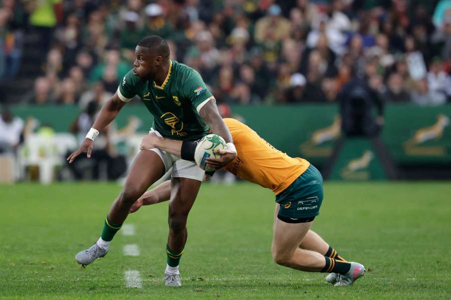 Aphelele Fassi contre l'Australie le week-end dernier.