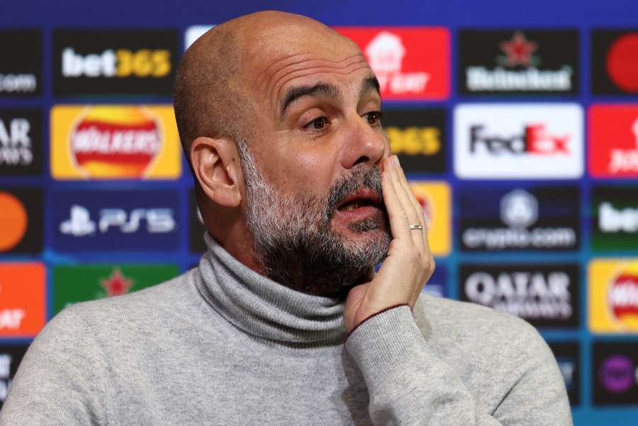 Guardiola en conférence de presse ce mardi.