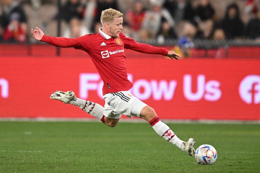 Van de Beek tijdens een oefenwedstrijd in juli vorig jaar