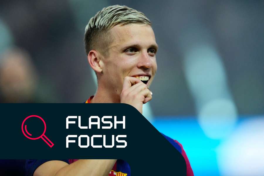 Dani Olmo, after winning the Supercopa de Espana with Barcelona