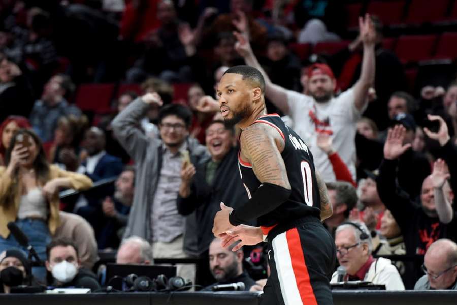 Lillard beat his previous best of 61 points
